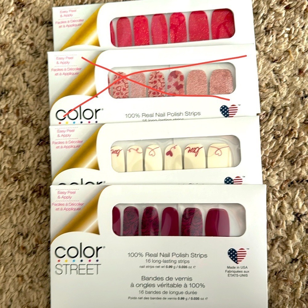 X3 Sets Of Unopened Valentines Color Street love‎ sets! 💅🏻